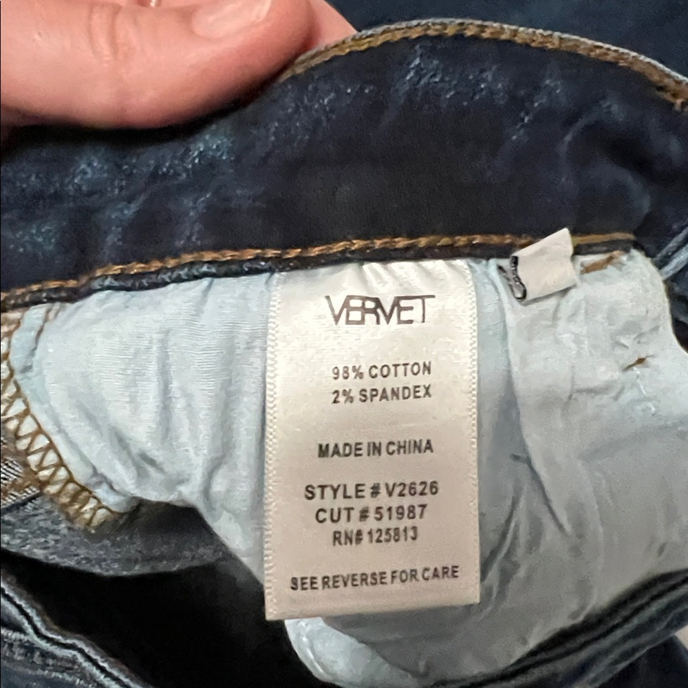 Alrar’d State Vervet High Waist Split Hem Distressed Flare Leg Jeans - Picture 6 of 6